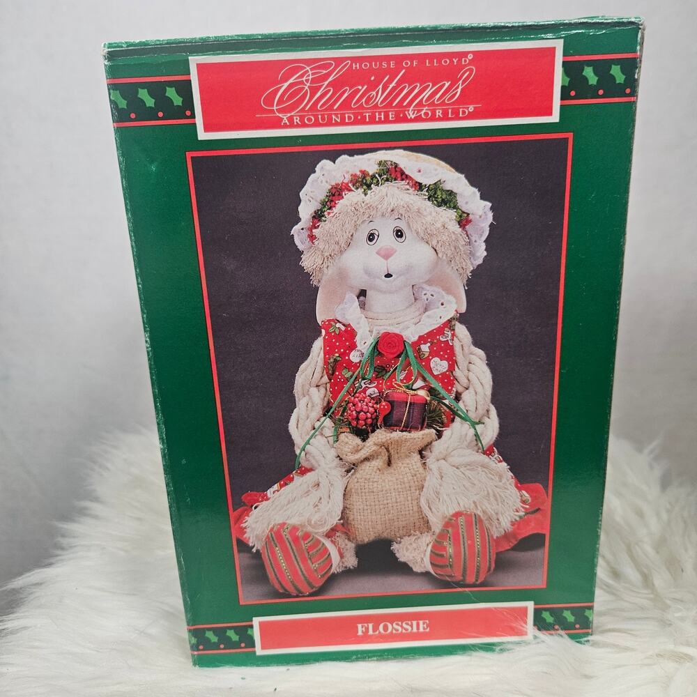 House Of Lloyd Christmas Around The World Flossie Porcelain Head Rabbit w/Box - Picture 7 of 7